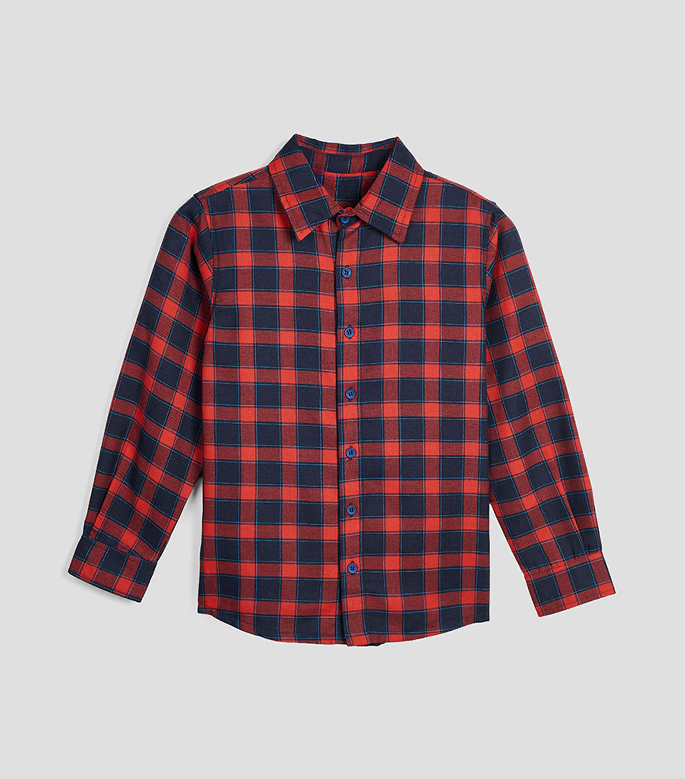 Camisa de cuadros manga larga Niño
